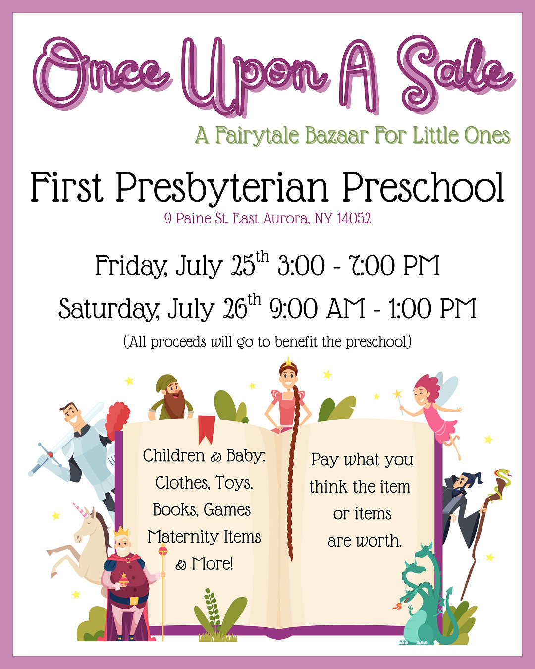 First Presbyterian Preschool's Once Upon a Sale! Image